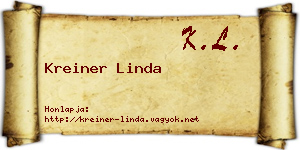 Kreiner Linda névjegykártya